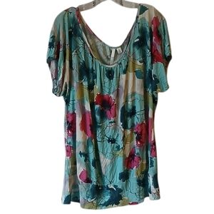LC Lauren Conrad Multicolor Floral Top Size XL NWT